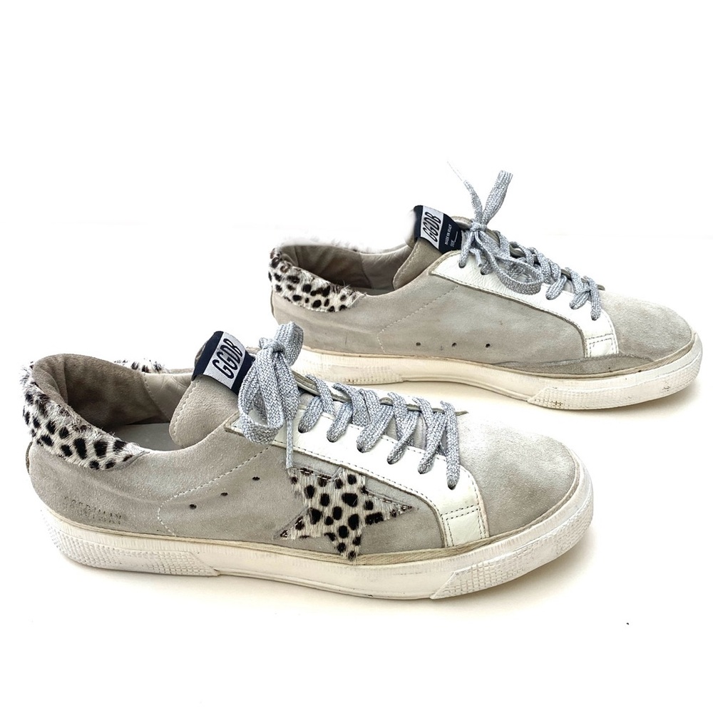 Golden Goose GGDB May Grey Suede Low Top Sneakers Women's - Picture 3 of 14